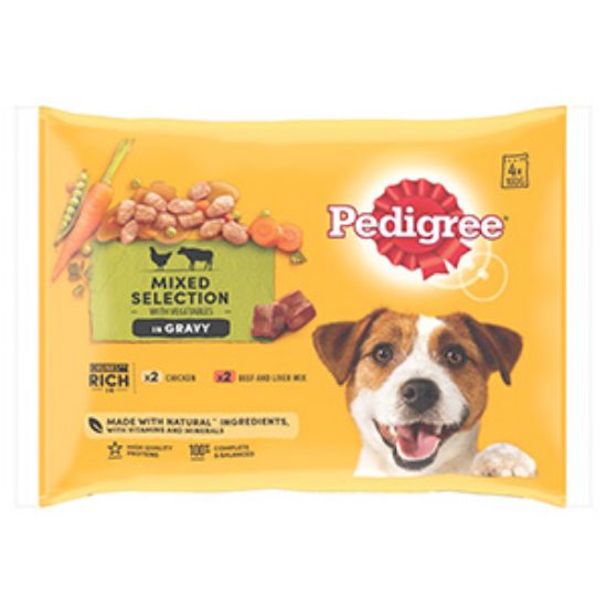 Picture of Pedigree Pouch Adult Gravy 100g  4pk x12